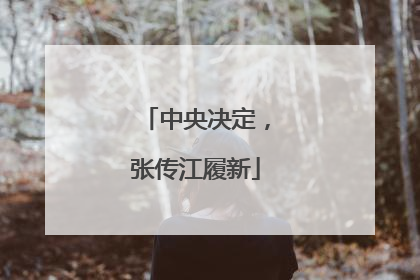 中央决定，张传江履新