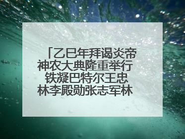 乙巳年拜谒炎帝神农大典隆重举行 铁凝巴特尔王忠林李殿勋张志军林中森等出席 孙伟主持