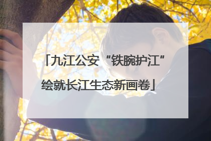 九江公安“铁腕护江”绘就长江生态新画卷
