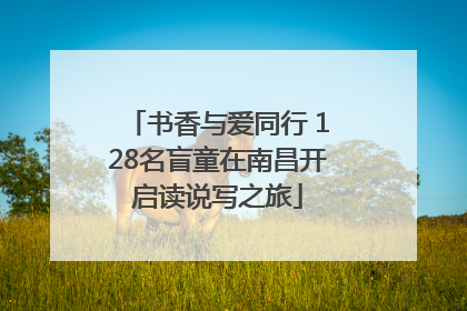书香与爱同行 128名盲童在南昌开启读说写之旅
