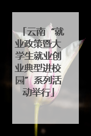 云南“就业政策暨大学生就业创业典型进校园”系列活动举行