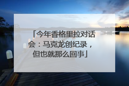今年香格里拉对话会：马克龙创纪录，但也就那么回事