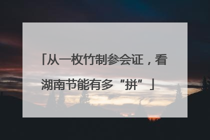 从一枚竹制参会证，看湖南节能有多“拼”