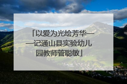 以爱为光绘芳华——记通山县实验幼儿园教师管聪敏