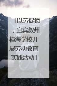 以劳促德，宜宾叙州樟海学校开展劳动教育实践活动
