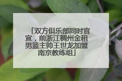 双方俱乐部同时官宣，前浙江稠州金租男篮主帅王世龙加盟南京教练组
