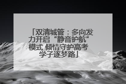 双清城管：多向发力开启“静音护航”模式 倾情守护高考学子逐梦路