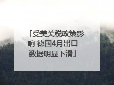 受美关税政策影响 德国4月出口数据明显下滑