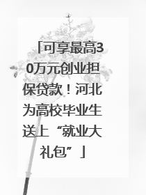 可享最高30万元创业担保贷款！河北为高校毕业生送上“就业大礼包”