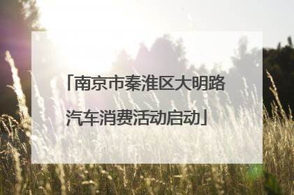 南京市秦淮区大明路汽车消费活动启动