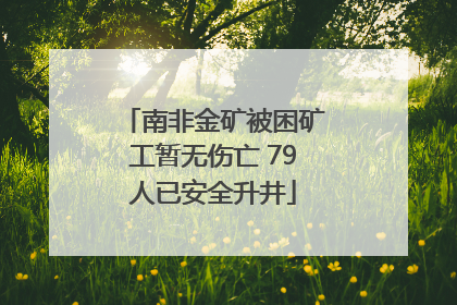 南非金矿被困矿工暂无伤亡 79人已安全升井