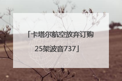卡塔尔航空放弃订购25架波音737