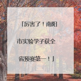 厉害了！南阳市实验学子获全省预赛第一！