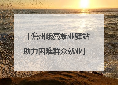 儋州峨蔓就业驿站助力困难群众就业