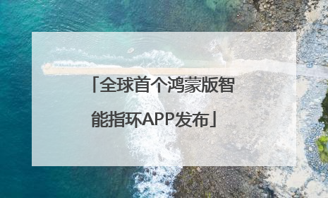 全球首个鸿蒙版智能指环APP发布