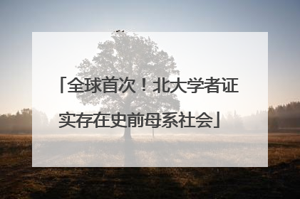 全球首次！北大学者证实存在史前母系社会