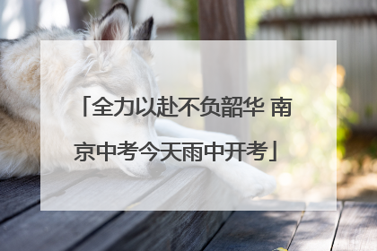 全力以赴不负韶华 南京中考今天雨中开考