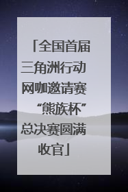 全国首届三角洲行动网咖邀请赛“熊族杯”总决赛圆满收官