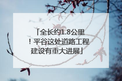 全长约1.8公里！平谷这处道路工程建设有重大进展