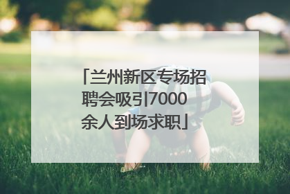 兰州新区专场招聘会吸引7000余人到场求职
