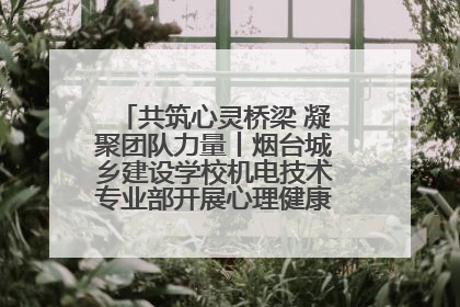 共筑心灵桥梁 凝聚团队力量丨烟台城乡建设学校机电技术专业部开展心理健康讲座及团辅活动