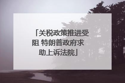 关税政策推进受阻 特朗普政府求助上诉法院