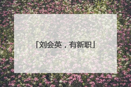 刘会英，有新职