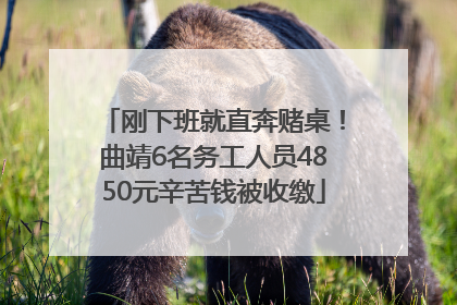 刚下班就直奔赌桌！曲靖6名务工人员4850元辛苦钱被收缴
