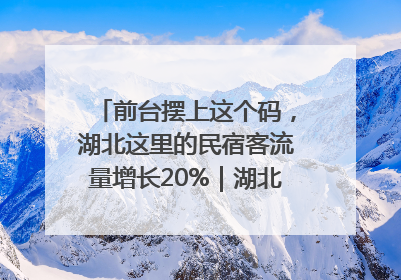 前台摆上这个码，湖北这里的民宿客流量增长20%｜湖北市场监管所的故事