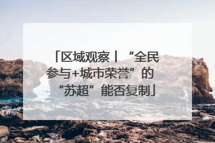 区域观察丨“全民参与+城市荣誉”的“苏超”能否复制