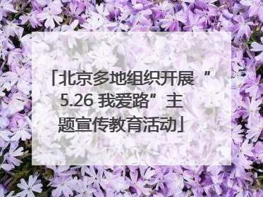 北京多地组织开展“5.26 我爱路”主题宣传教育活动