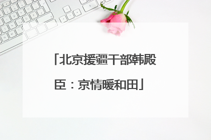 北京援疆干部韩殿臣：京情暖和田