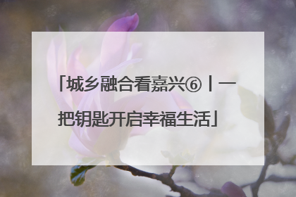 城乡融合看嘉兴⑥丨一把钥匙开启幸福生活