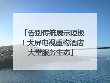 告别传统展示短板！大屏电视重构酒店大堂服务生态