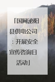 国网泌阳县供电公司：开展安全宣传咨询日活动