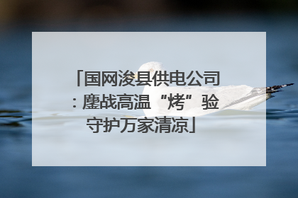国网浚县供电公司：鏖战高温“烤”验 守护万家清凉