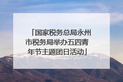 国家税务总局永州市税务局举办五四青年节主题团日活动