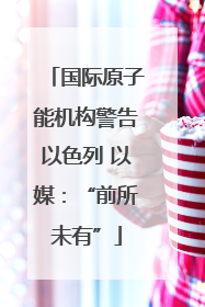 国际原子能机构警告以色列 以媒：“前所未有”