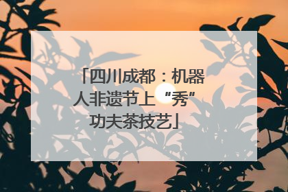 四川成都：机器人非遗节上“秀”功夫茶技艺