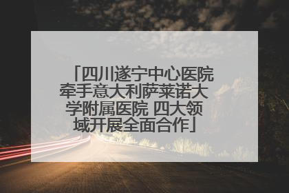 四川遂宁中心医院牵手意大利萨莱诺大学附属医院 四大领域开展全面合作