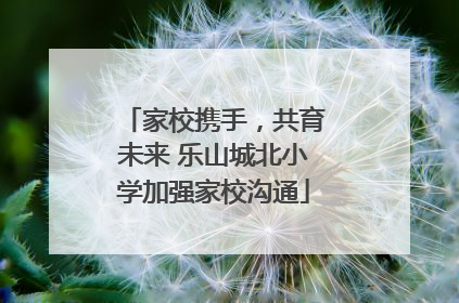 家校携手，共育未来 乐山城北小学加强家校沟通
