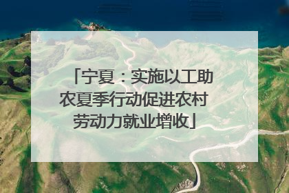 宁夏：实施以工助农夏季行动促进农村劳动力就业增收