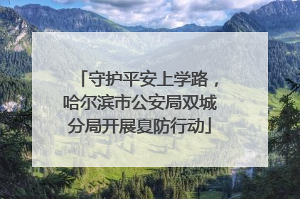 守护平安上学路，哈尔滨市公安局双城分局开展夏防行动