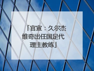 官宣：久尔杰维奇出任国足代理主教练