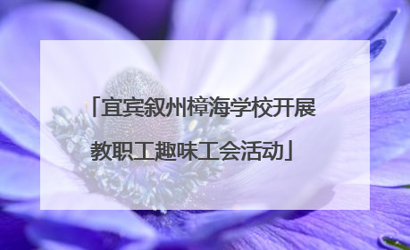 宜宾叙州樟海学校开展教职工趣味工会活动