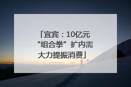宜宾：10亿元“组合拳”扩内需 大力提振消费