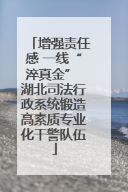 增强责任感 一线“淬真金” 湖北司法行政系统锻造高素质专业化干警队伍