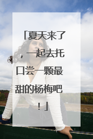 夏天来了，一起去托口尝一颗最甜的杨梅吧！