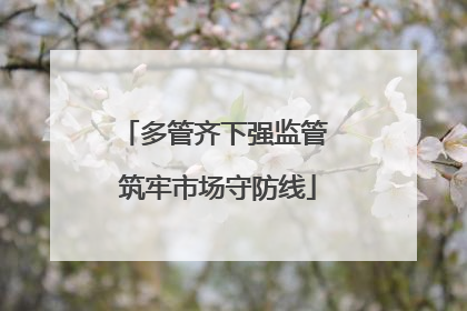 多管齐下强监管 筑牢市场守防线