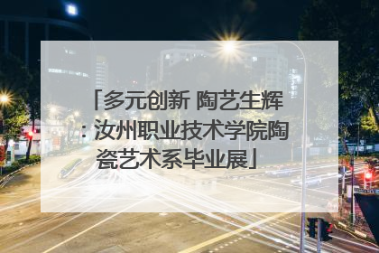 多元创新 陶艺生辉：汝州职业技术学院陶瓷艺术系毕业展